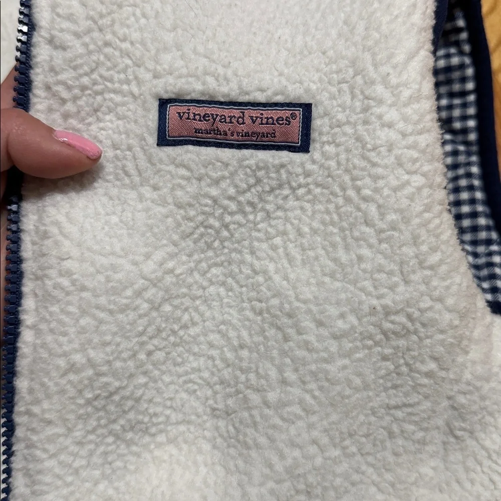 Vineyard Vines Reversible Fleece Plaid Vest - Picture 3 of 7
